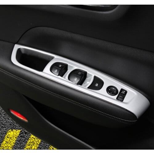 Car Door Glass Window Switch Lift Panel Trim Cover For Renault Koleos for Samsung QM6 LHD 2017 2018 2019 Car Styling Accessories