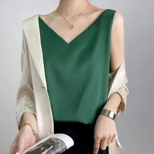 TDFunlive Satin Blouses