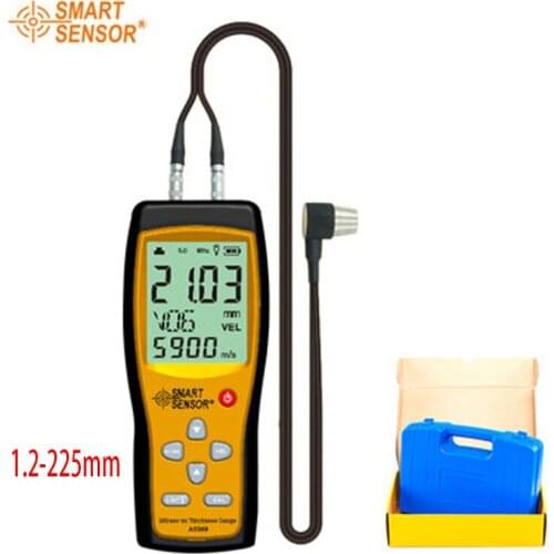 Smart Sensor AS860 Ultrasonic thickness gauge Digital sheet metal Measuring range: 1.0 to 300mm