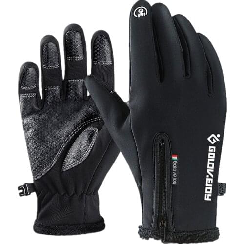 Full Finger Bike Gloves Unisex Outdoor Touch Screen for Road Mountain Bike Waterproof Winter Warm Gloves Ski Gloves