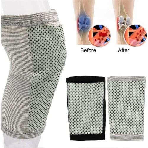 1 Pair Self Heating Support Knee Pads Knee Brace Warm for Arthritis Joint Pain Relief and Injury Recovery Belt Knee Massager