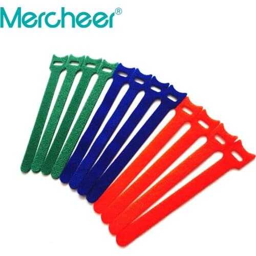 100pcs 12 x 200mm Hot Nylon Reusable Cable Ties with Eyelet Holes six colors