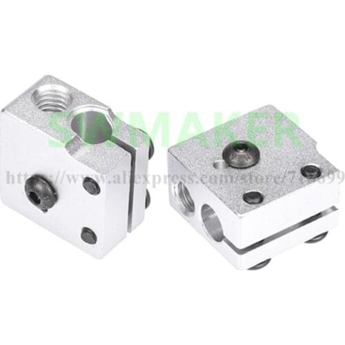 2pcs V6 J-head Volcano hot end aluminum block 0.4mm hot end set for 3D printer accessories