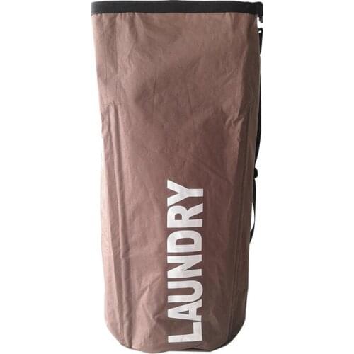 3PCS / LOT Foldable Laundry Bag With Straps Coffee Oxford Large Dirty Clothes Bag Wasmand
