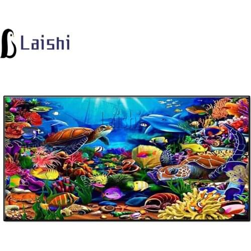 DIY Diamond Painting Underwater world fish completely icons Diamond Embroidery animal full square round drills Rhinestone Mosaic