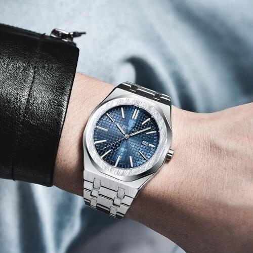 BENYAR Fashion Casual New Mens Quartz Sports Wrist Watch Japan Miyota Movt Stainless Steel Luminous Waterproof Relogio Masculino