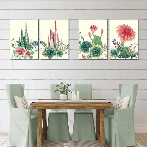 Canvas Painting Beautiful Aloe Vera Posters and Prints Wall Art Picture for Living Room Decor No Frame