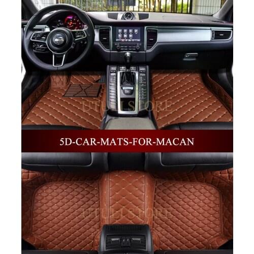 Leather Car floor mat carpet rug for Macan Cayenne Panameraa Boxster custom fit car all weather carpet floor liners foot mats