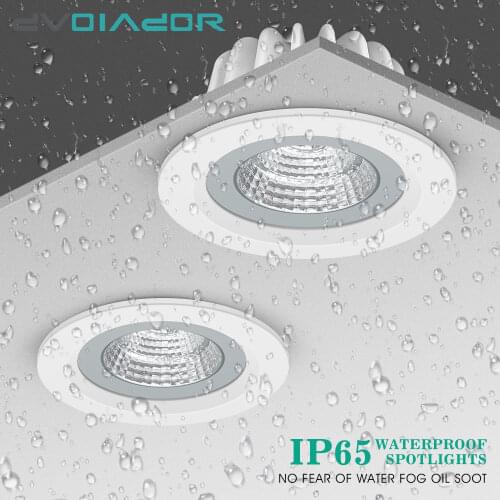 Waterproof LED Ceiling Downlight 15W 12W 7W 5W IP65 Waterproof COB Spot Light Round Recessed Lamp for indoor outdoor Spot Lights