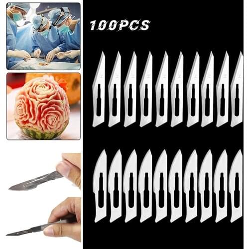 100pcs Stainless Steel Scalpel Blades Engraving Knives Blades Wood Carving Blades Metal Blade #11 #23 Scalpel Knives