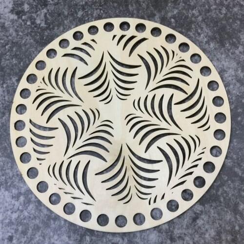Set of 3pcs laser cut round diy crochet accessories wooden base crochet