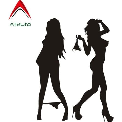 Aliauto Fashion Car Sticker Beautiful Sexy Woman In Bikini Automobile Motorcycle Accessories PVC Decal for Volkswagen,19cm*6cm