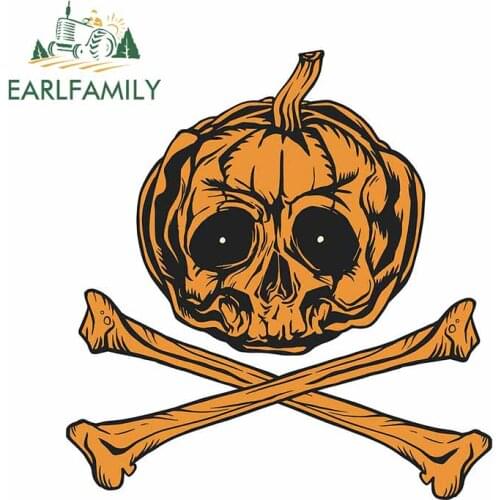 EARLFAMILY 13cm x 12.1cm for Cool Halloween Pirate Decal VAN Car Stickers Personality Scratch-Proof Windshield Cartoon Graphics