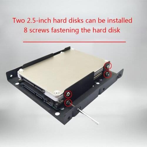 Desktop 2.5 To 3.5 Hard Drive Dual Desktop SSD Mounting Bracket Internal Adapter