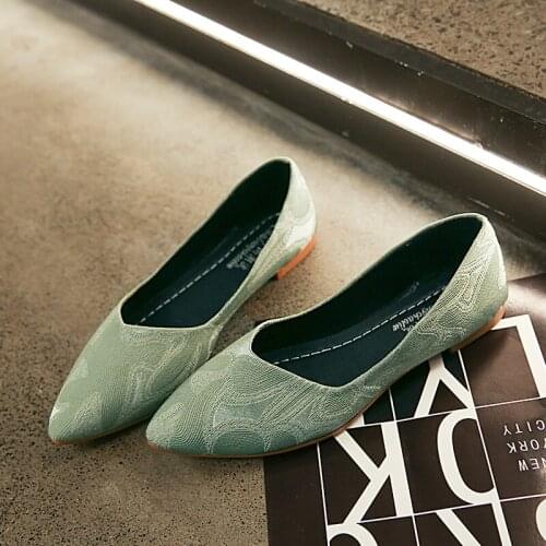 2020 New Elegant White Flats Shoes Women Pointed Toe Womens Shoes Low Heels Shoes Ballerinas Shoes For Women Shoes U19-66