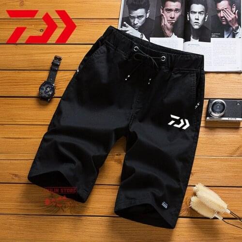 2021 New Daiwa Fishing Shorts Drawstring Outdoor Camping Sprots Pants Spring Summer Breathable Fishing Pants Cotton Shorts