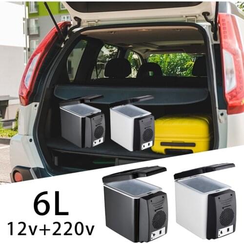 6L Portable Mini 220v 12V Car Refrigerator Cosmetics Beauty Makeup Fridge Electric Cooler Warmer Freezer Low Noise for Camping