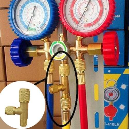 Portable Refrigerant Exhaust Valve Bleed Valve Brass Fluorine Valve Exhaust Quick Pipe Pressure Release Exclusion Air Valve Z4O9