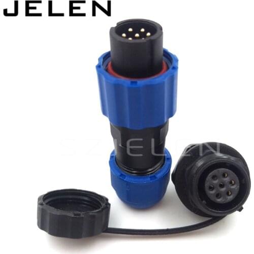 SD13 ,7 pin IP68 weatherproof connectors, 7pin male and female Equipment installation power cable connector 7pin
