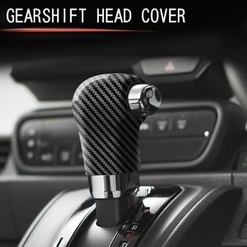 Carbon Fiber Interior Gear Shift Knob Cover Trim Handle Sleeve Buttons Cover Sticker for Honda N-ONE 2021