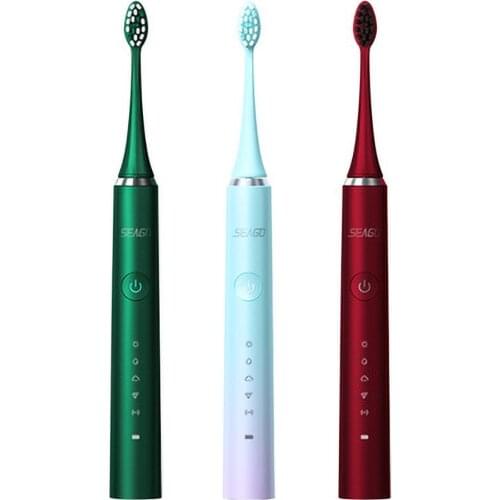 USB Rechargeable Sonic Electric Toothbrush 5 Mode Waterproof Fast Chargeable Electric Tooth Brush Heads Adult S2 Couple Gift