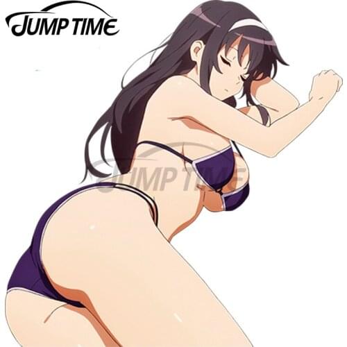 Jump Time 13 x8.6cm Hot Girl Anime Kasumigaoka Utaha Car Stickers Trunk Decal Car Accessories Graffiti Vinyl Scratch-Proof Decor