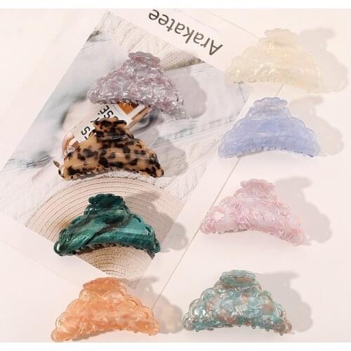 High-end Acetate Jelly Color Large Plate Hair Claw Fashion Hair Accessories Women Back Head Clip Boutique Cute Hairpin Headwear