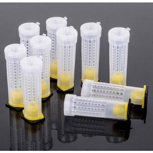 X100 Nicot Queen Cell Protector, Hair Roller Cages, Complete Queen Cell Protecting Cages for Queen Breeding