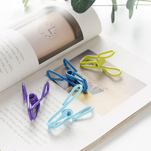 10pcs Multipurpose Stainless Steel Clips Clothes Pins Pegs Holders Clothing Clamps Sealing Clip Household Clothespin Storage