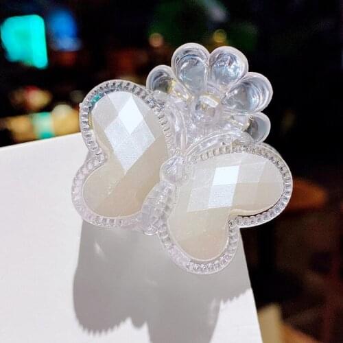 Sweet Transparent Plastic Butterfly Hair Crab Women Hair Accessories Girls Hairpins Hair Claw Clips Ladies Ornaments Barrettes