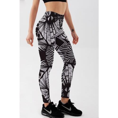 Fashion New Arrival Black&white Mosaic Stripe Spider Web Leggings for Women Ins styles for Sexy strength high quality leggings