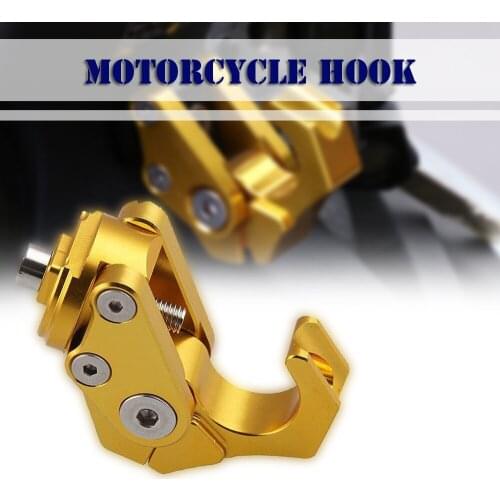 1PC Durable Golden Aluminum Motorcycle Scooter Luggage Helmet Bag Carry Hanger Hook Accessories