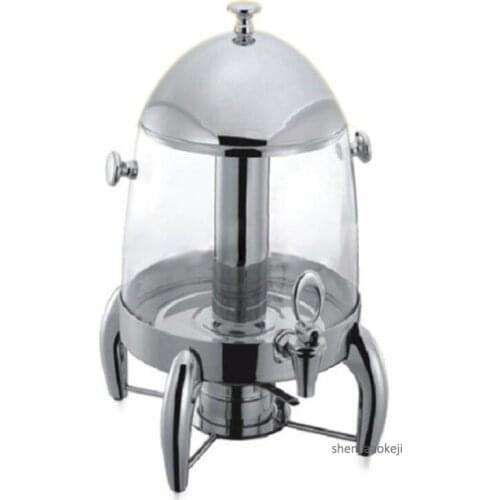 12L transparent juice tripod drink warmer Stainless steel keep hot/cold coffee dispenser 10-12P Commercial drink container 1PC