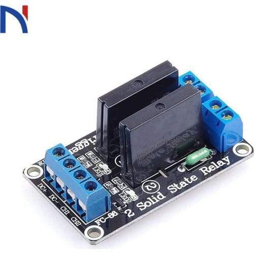 2 Channel Solid State Relay Module Board High Level Trigger 5V 2A for Arduino Uno Duemilanove MEGA2560 MEGA1280 ARM DSP PIC