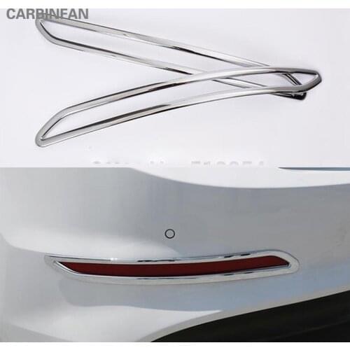 2pcs/set Rear Fog light Lamp cover Trim Bumper foglight Chromium styling Trim fit for Hyundai Elantra Avante 2016 2017 P52