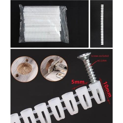 2000PCS M4 Nylon expansion nut anchor tube plug For Cabinet Hinge Pre-inserted Nuts Knocked Down