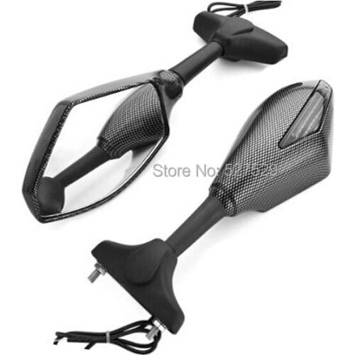 2X Motorcycle LED Turn Signals Intergrated Mirrors For Honda CBR 250 300 500 600 1000 RR