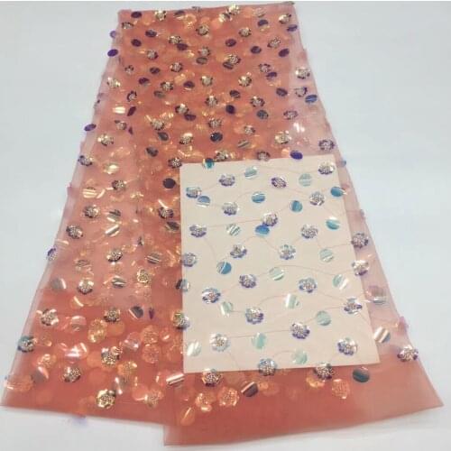 African Lace Fabric 2021 Embroidered Nigerian Laces Fabric Bridal High Quality Sequins French Tulle Lace Fabric For Women XX3306