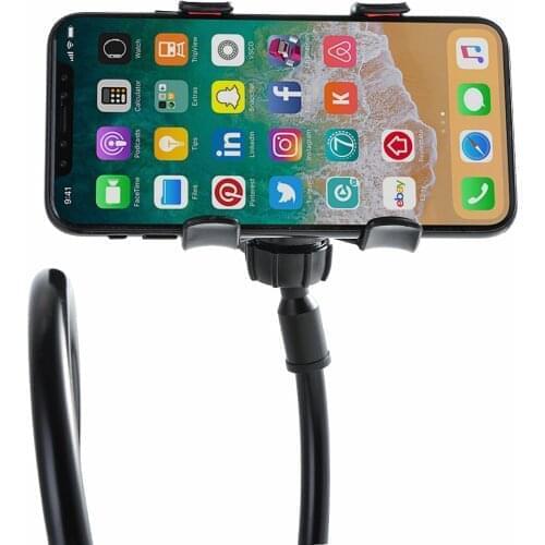 Car Selfie Mount Bracket Car Flexible Phone Holder Long Arm lazy Phone Holder 360 Rotating Clamp Bed Tablet for 3-6" Phone