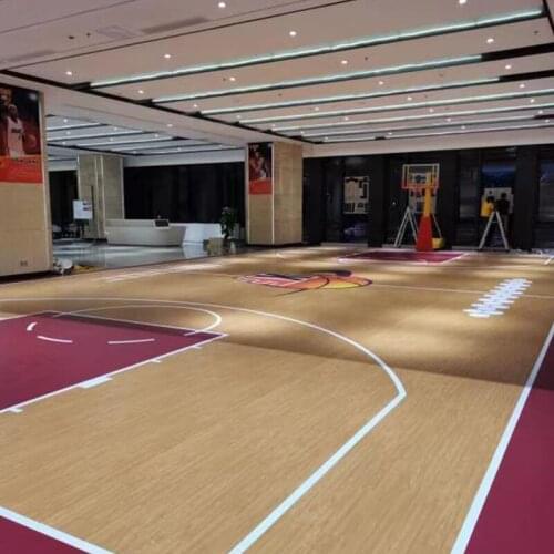 Beable Professional Antislip Colorful Indoor PVC Basketball Sports Flooring