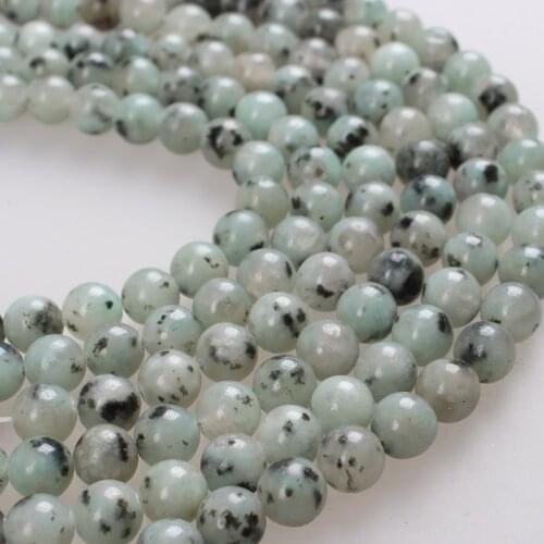 Natural Stone Beads Kiwi Jaspers Stone Round Loose Beads 4 6 8 10 12mm For Bracelets Necklace Diy Jewelry Making