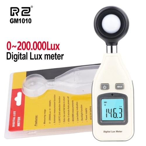 RZ Split Digital Light Luxmeter Meters 0- 20000 Lux Illuminometer Luminometer Photometer Lux/FC LM Tester GM1010