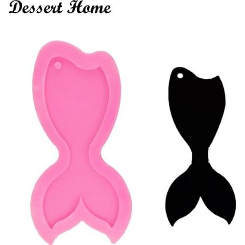 DY0059 DIY Mermaid tail epoxy resin molds Fish tail mold for keychains jewelry