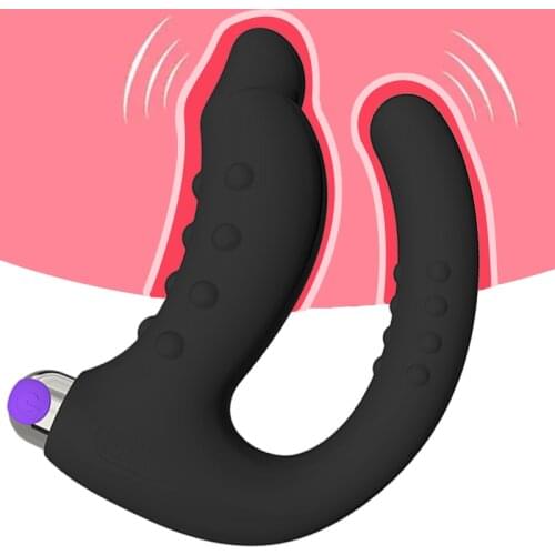 FAAK U Shape Vibrator Bumpy G-spot Stimulate USB Rechargable 7 Speed Silicone Vibrating Sex Toys For Women Man Masturbators