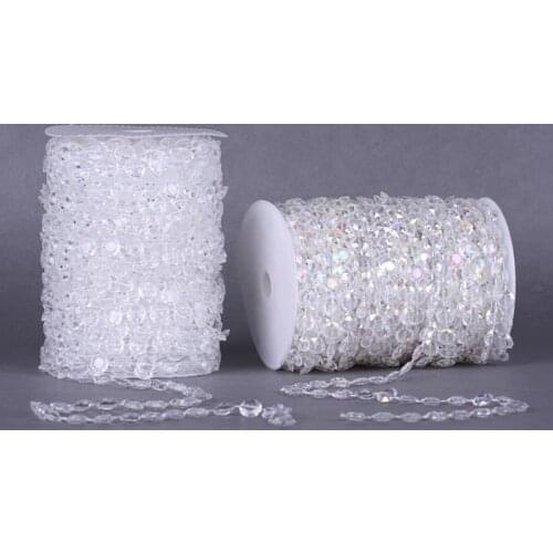 30M Garland Diamond Acrylic Crystal Beads Strand DIY Curtain Wedding Birthday Party Living Room Window bridal shower Decoration