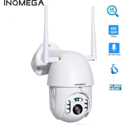 INQMEGA 1080p PTZ IP Camera Outdoor Speed 4X Digital Zoom H.265X Dome CCTV Security Cameras WIFI Exterior IR Home Surveilance