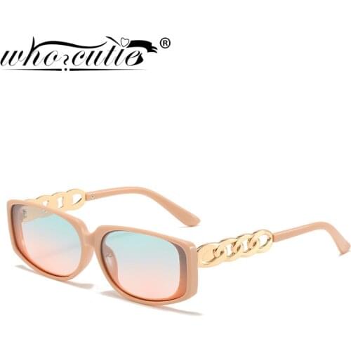 New Fashion Pink Frame Rectangle Sunglasses Women Brand Design Vintage Tortoiseshell Rectangular Sun Glasses Shades Summer UV400