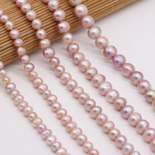 New Natural Freshwater Pearl Beads High Quality Round Shape Pearl Loose Beads for Making Jewelry Necklace Accessories 5-10mm