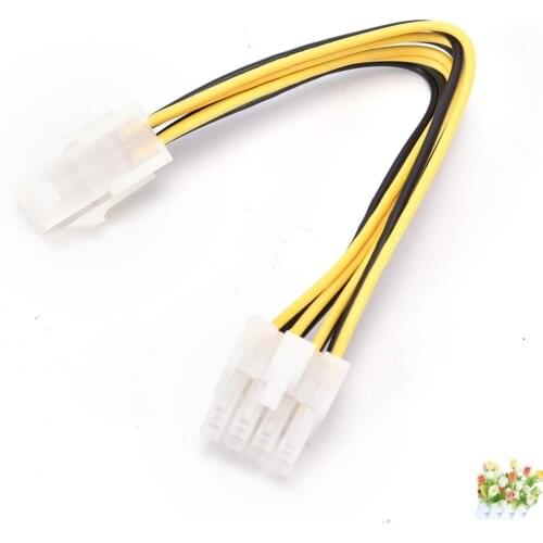 12V ATX P4 to EPS 8pin Female EPS CPU Power Converter Cable Lead Adapter