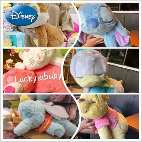 Disney Sleeping Posture Mary Cat Dumbo Donald Duck Pooh Bear Stitch Plush Pillow Dollow Doll